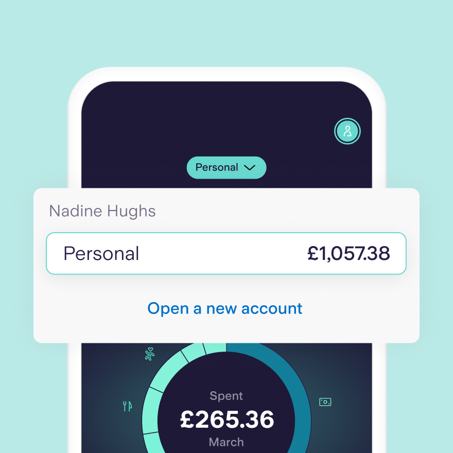 Screenshot of the Starling Bank app showing a personal account has been opened