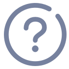 A question mark in a circle