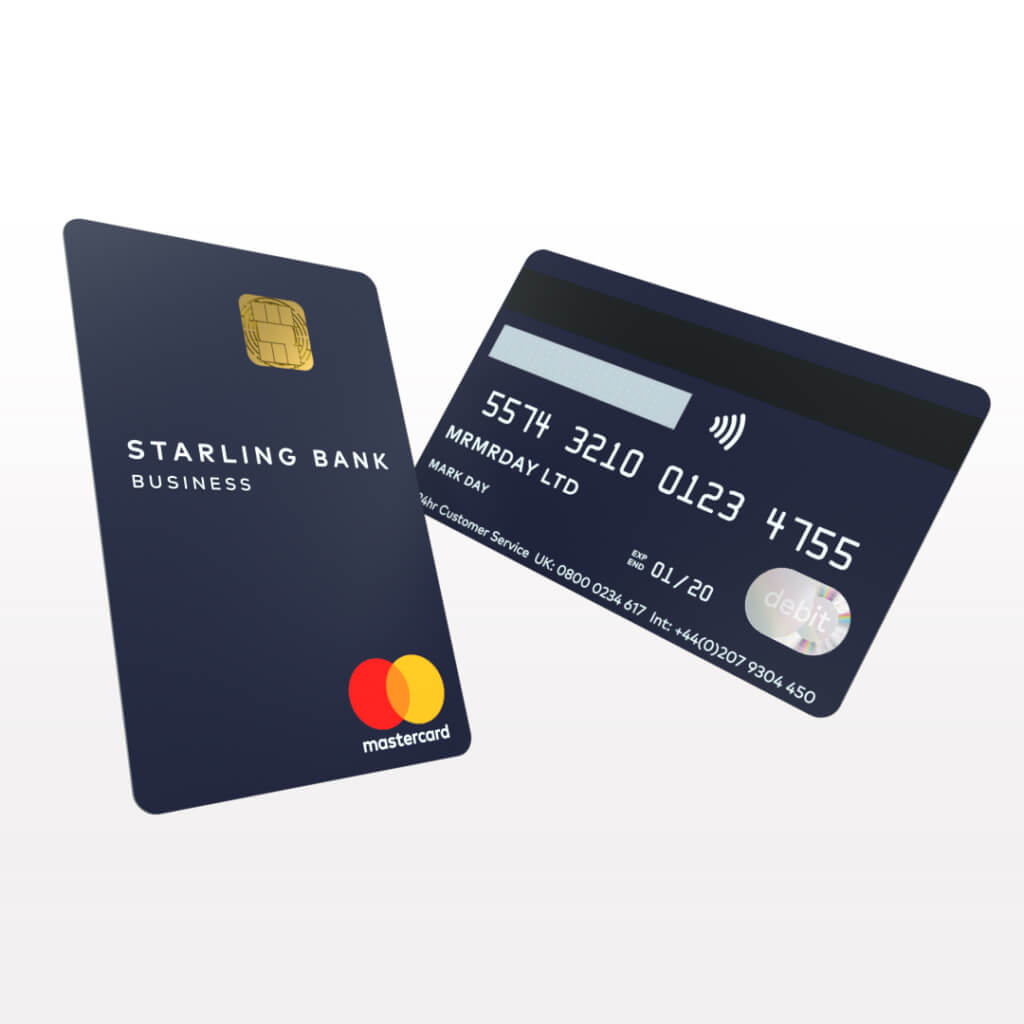 New navy business debit card