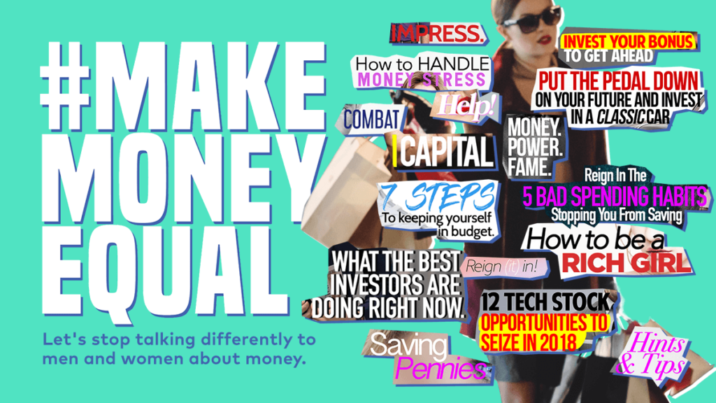 make money equal headers with picture of women shopping