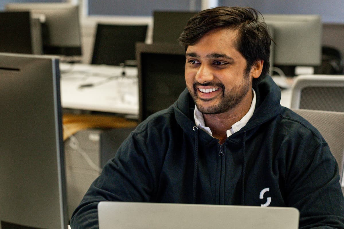 Engineer at desk