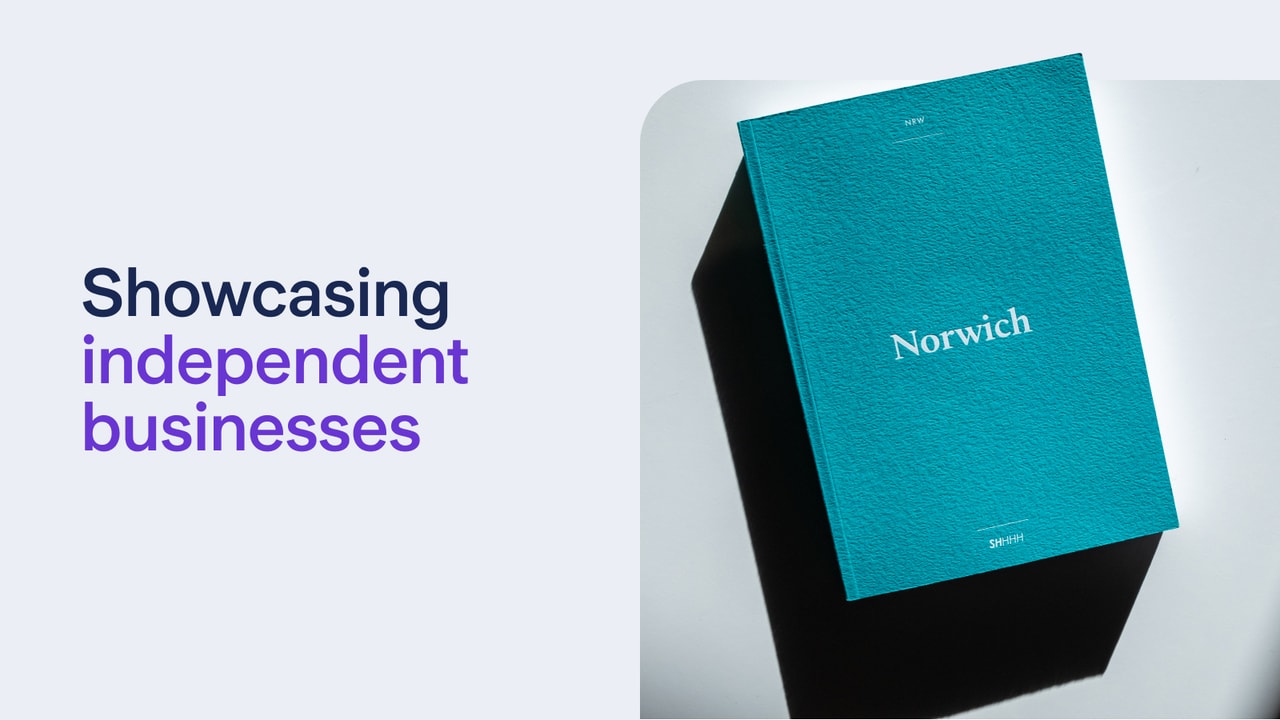 Teal book, with the title Norwich