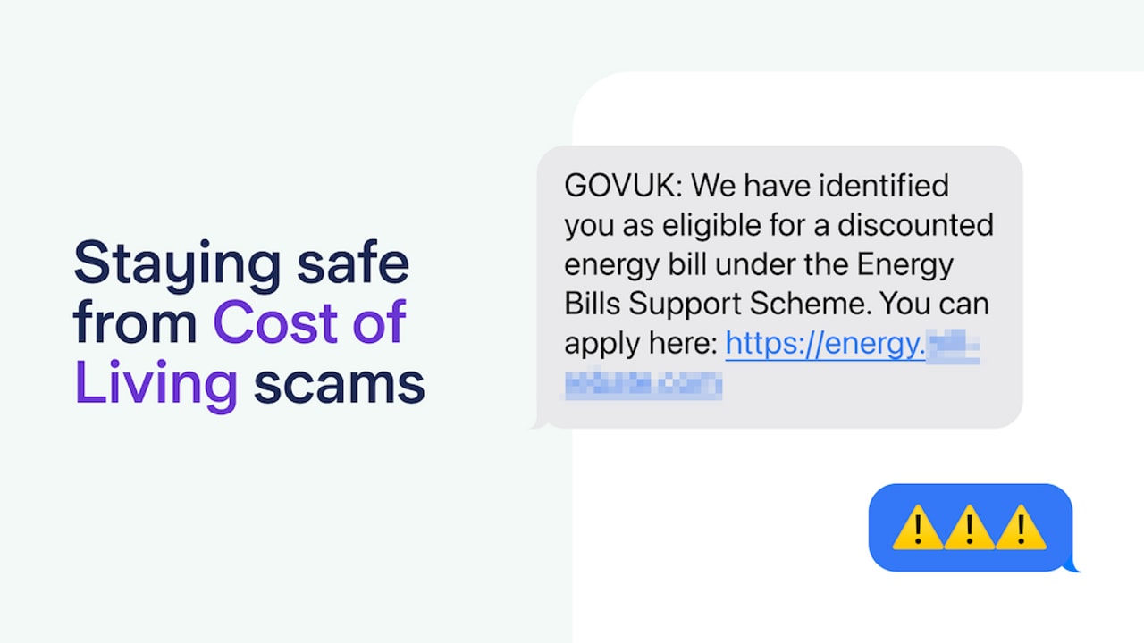 Scam text message from GOVUK