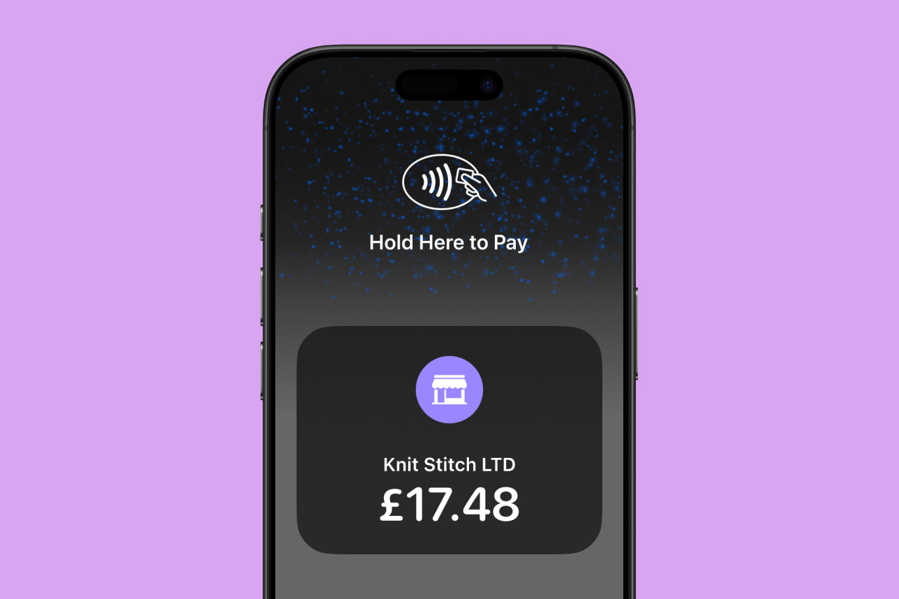 iPhone screen showing tap to pay