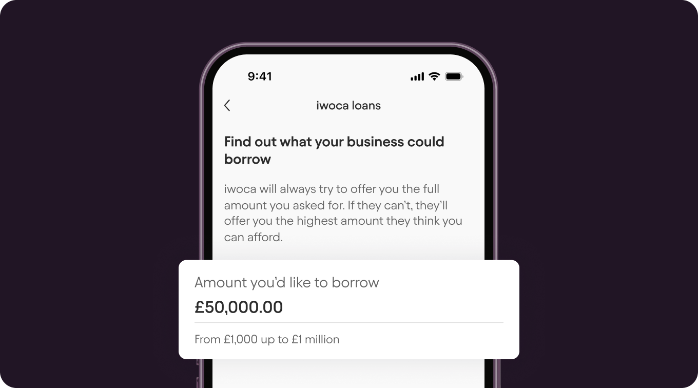 iwoca loans borrow amount in the Starling app