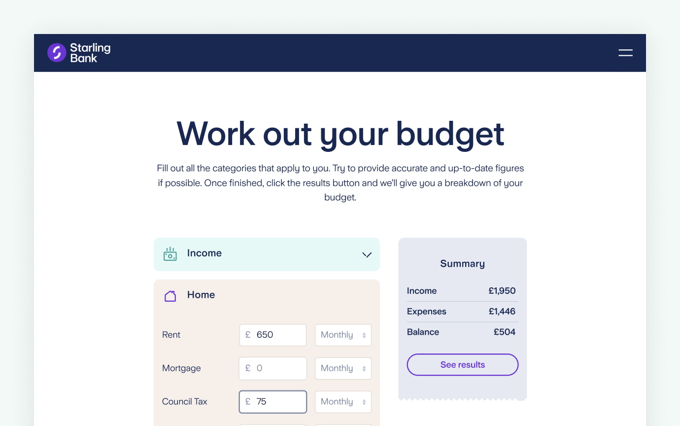 Use our Budget Planner to analyse your spending