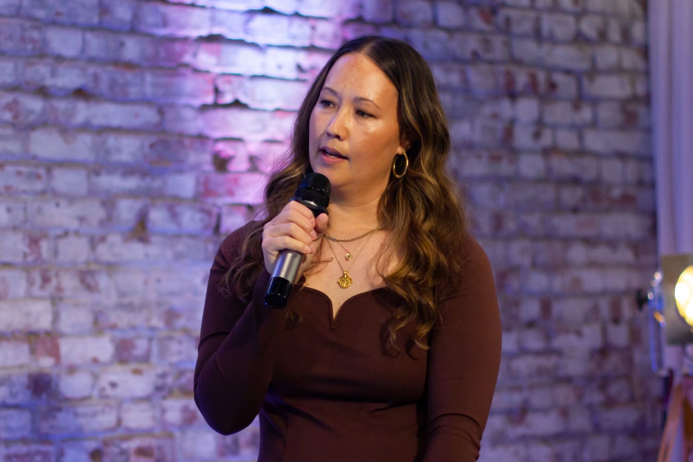 Jenn, co-founder of Cyd Connects, talking at London Design Festival on sustainability