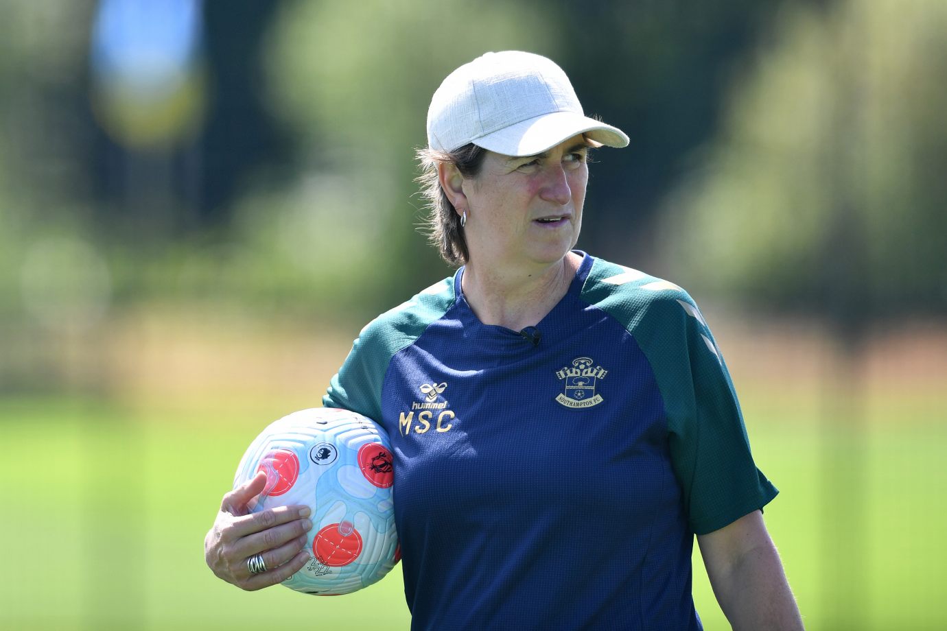 Close up of Southampton’s Head Coach Marieanne Spacey-Cale.
