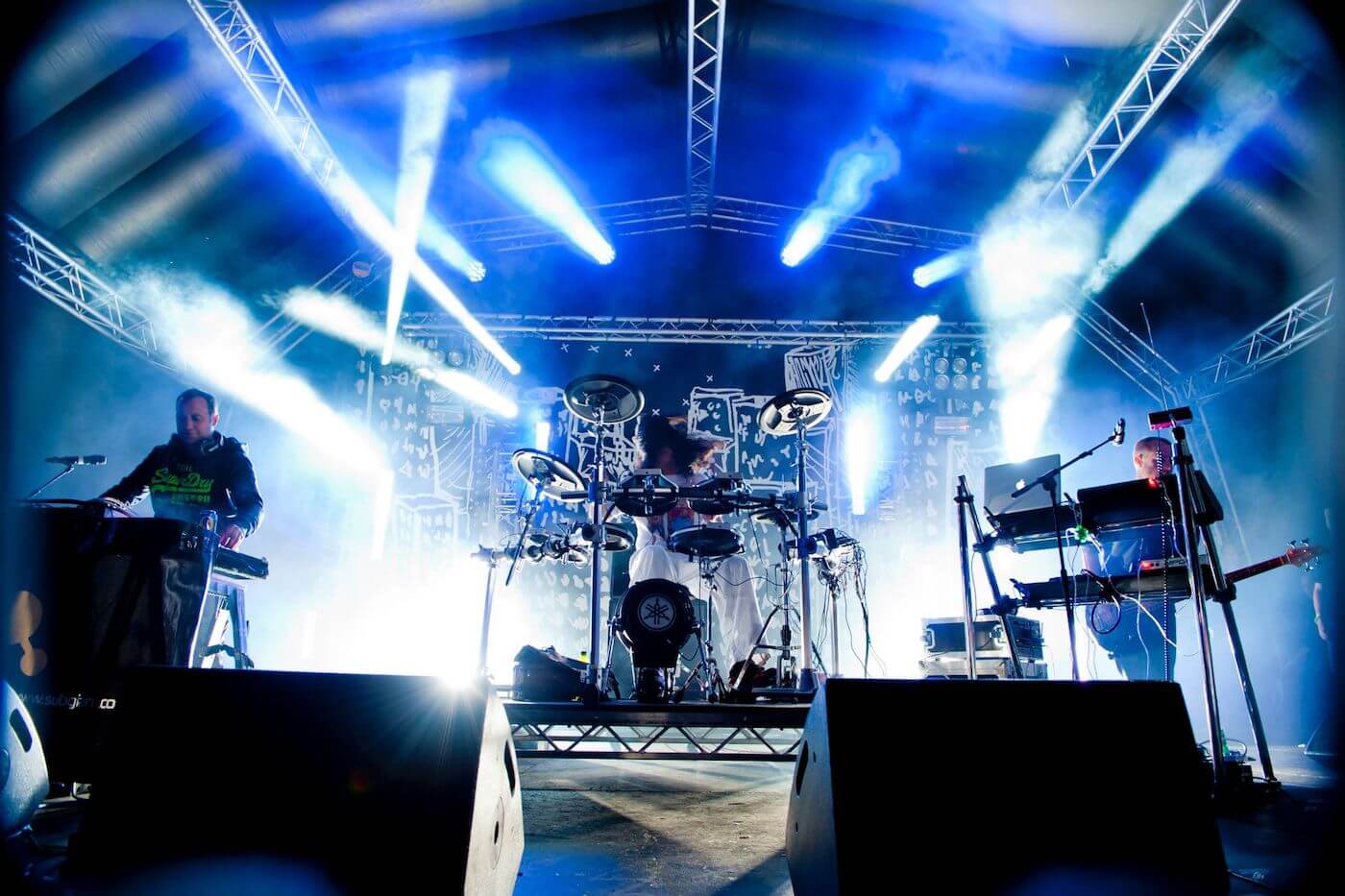 Band playing on stage