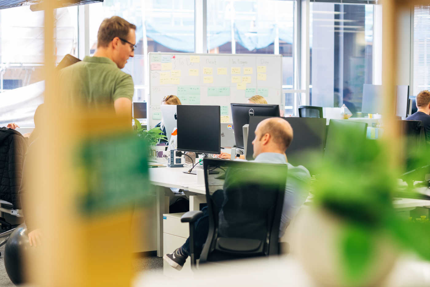 Engineers sitting in the office