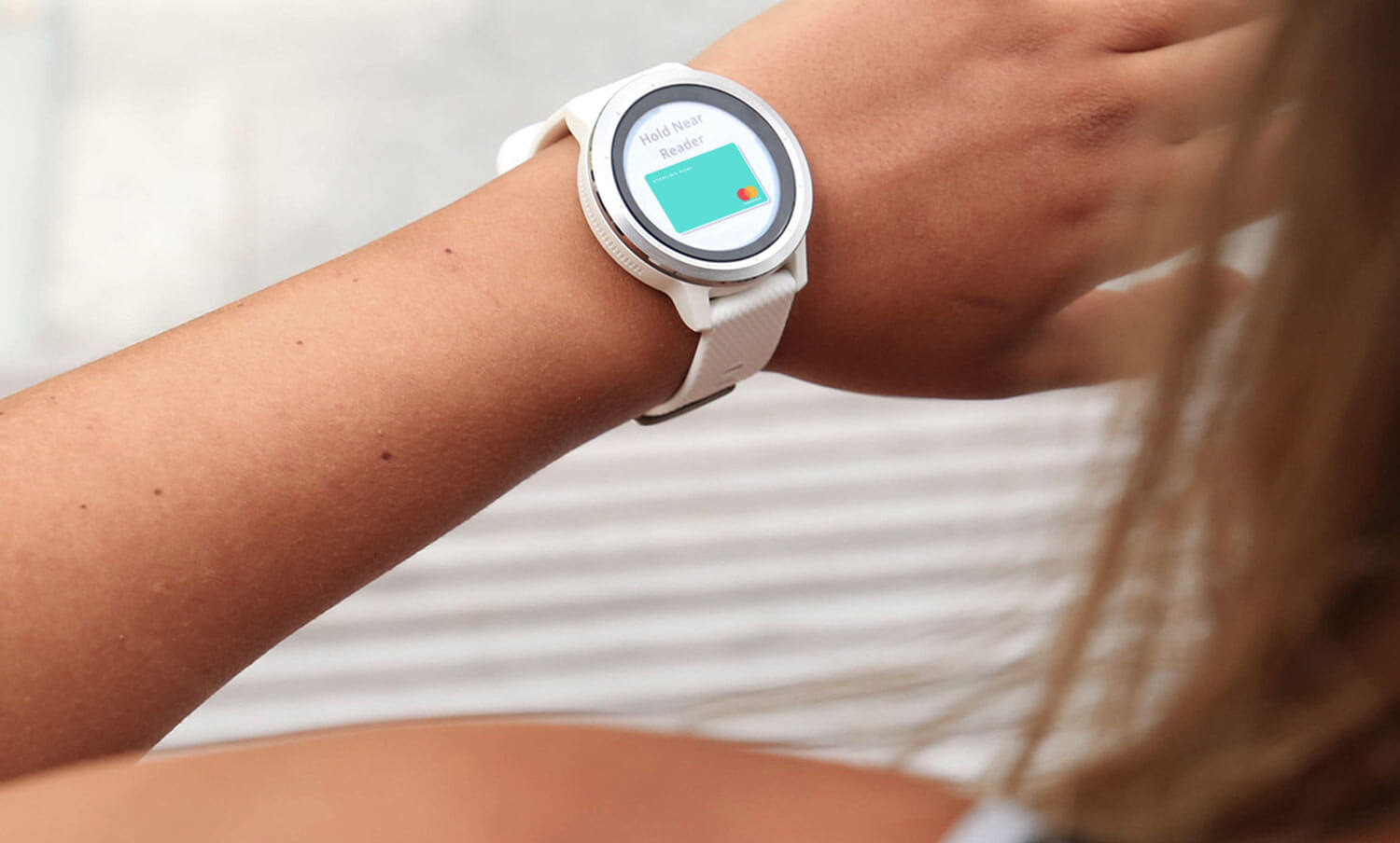 Starling virtual debit card on Garmin watch screen