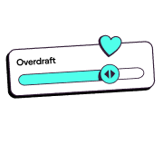 An illustration representing an overdraft