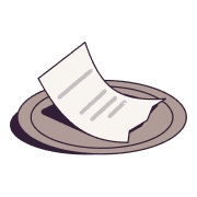 An illustration representing a bill