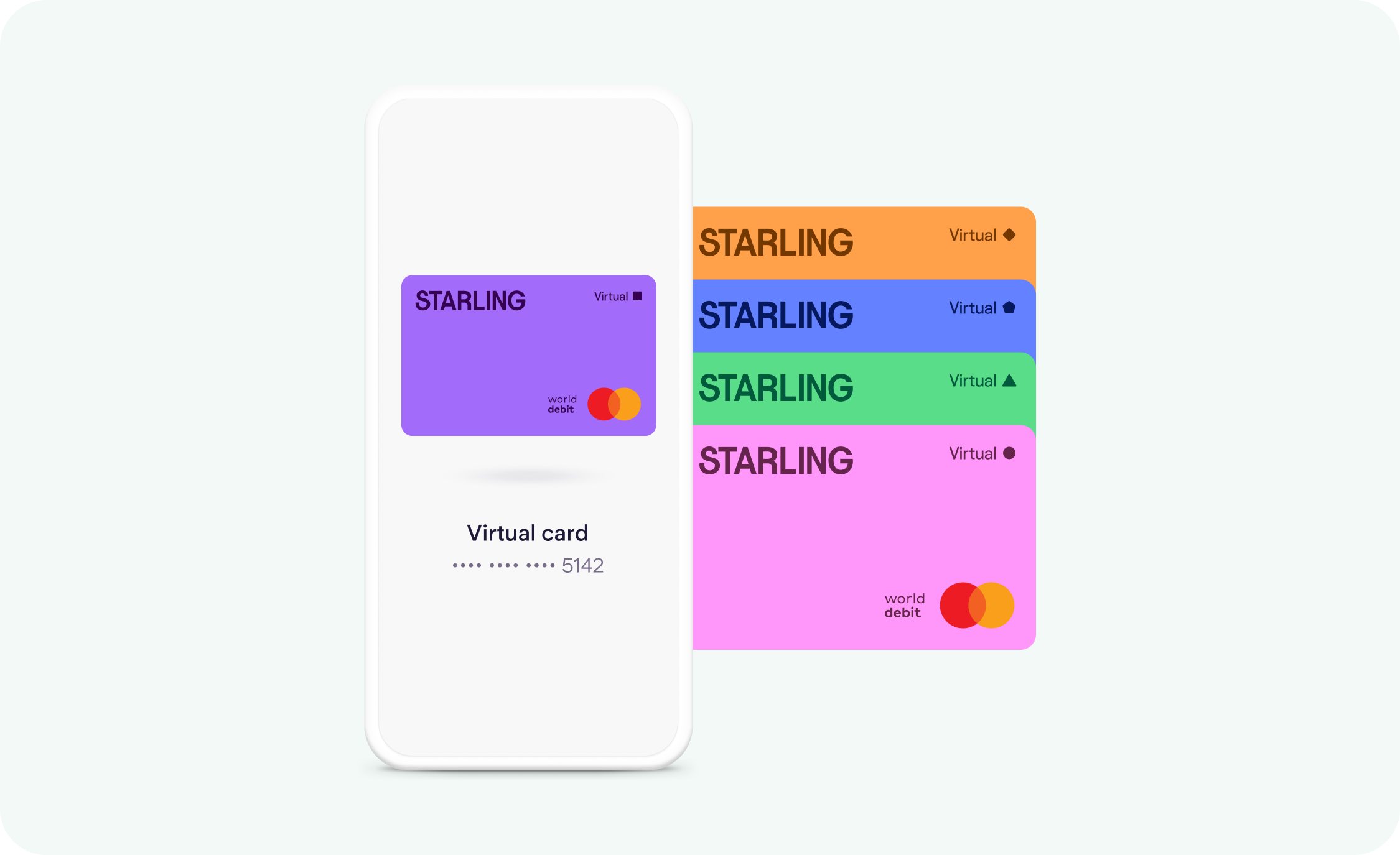 Variety of virtual cards