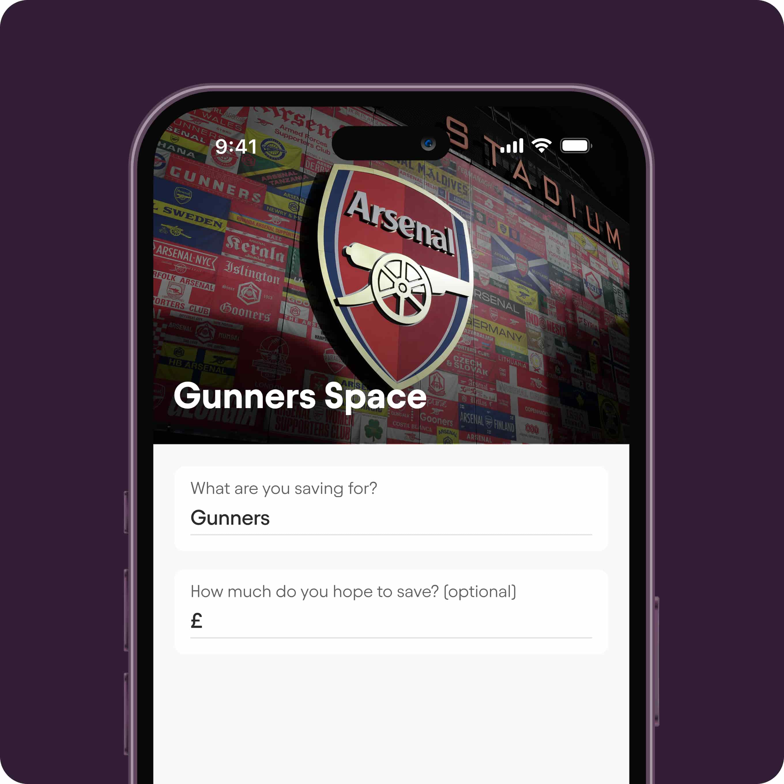 An image showing the Gunners Space on a mobile sccreen