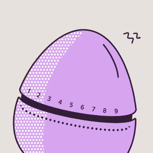 illustration showing egg timer