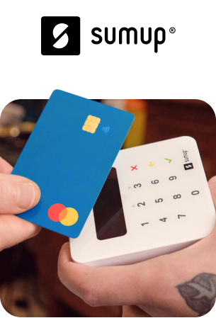 sumup logo and card payment