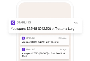 Highlighted transaction on Starling app
