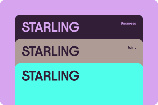New Starling personal, business and joint card