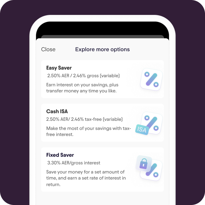 Step 1 in opening an Easy Saver