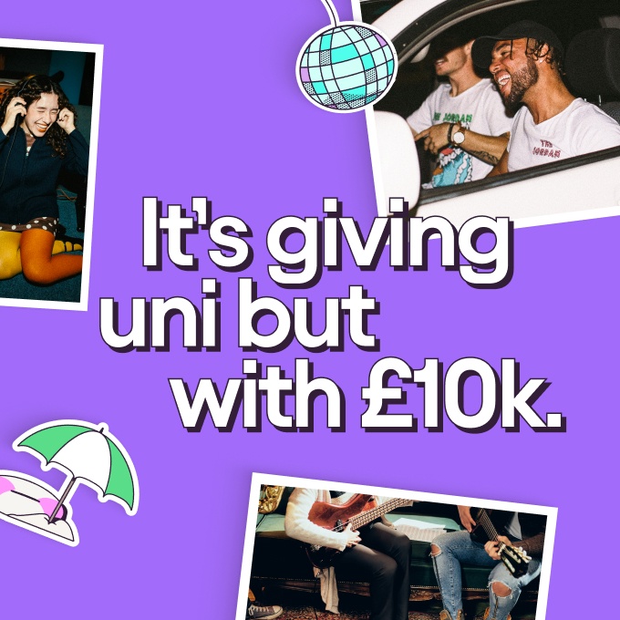 It's giving uni but with £10k. A collection of student photos.