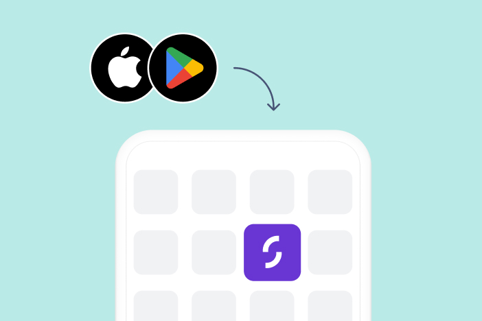 Apple App Store and Google Play Store logos