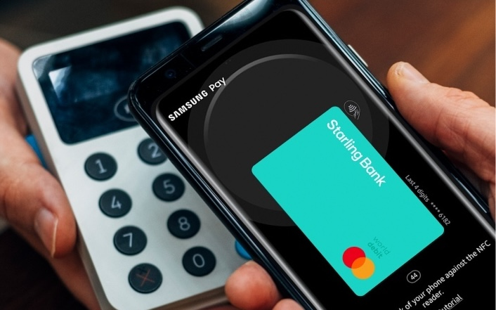 Starling Bank virtual card on Samsung Pay mobile screen