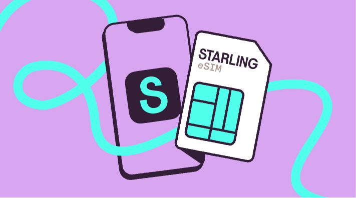 Image showing phone with starling logo and esim