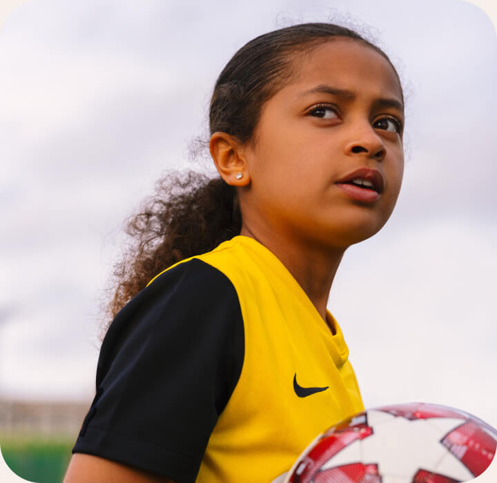 A young footballer