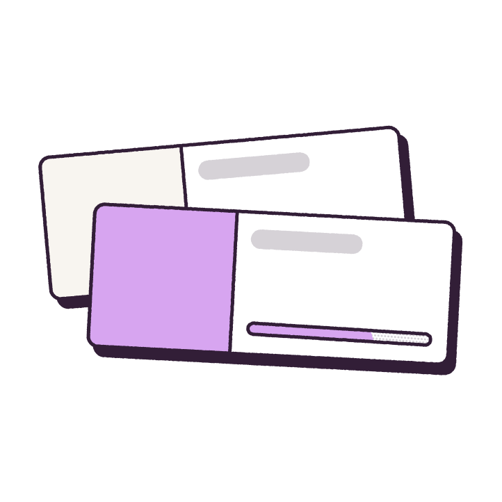 An illustration showing different spaces in the app