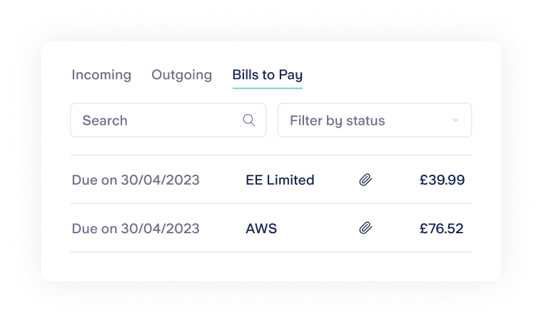 Billing dashboard