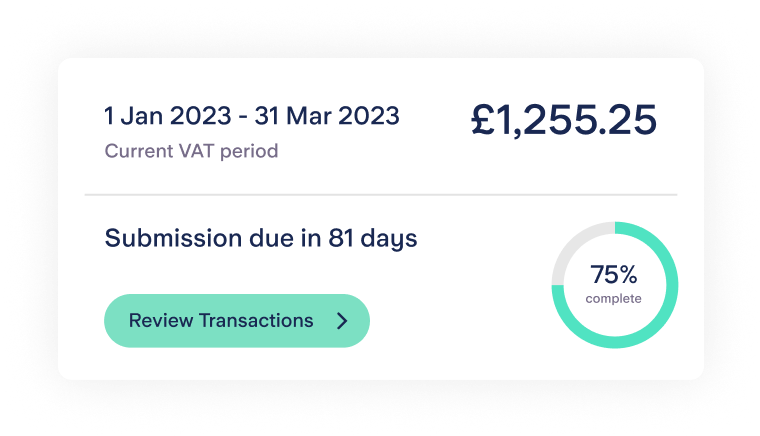 Transaction sidebar and VAT boxes