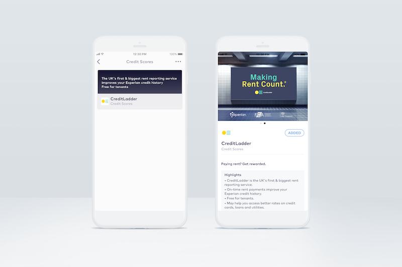 CreditLadder integration in the Starling Bank marketplace