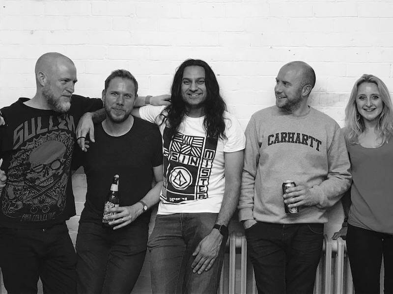 A black and white image of Tushar and his friends