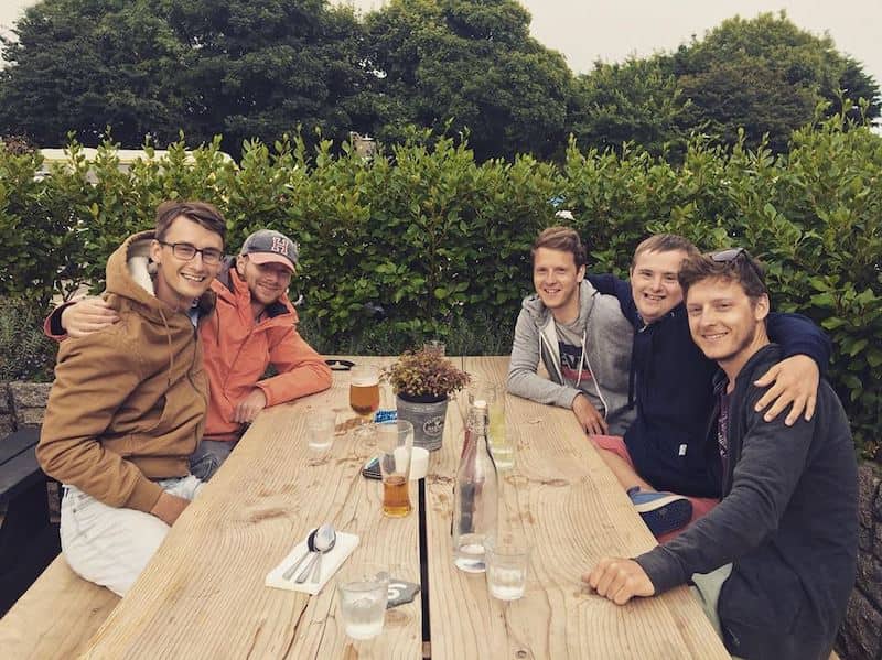 Nick, Alex and their friends