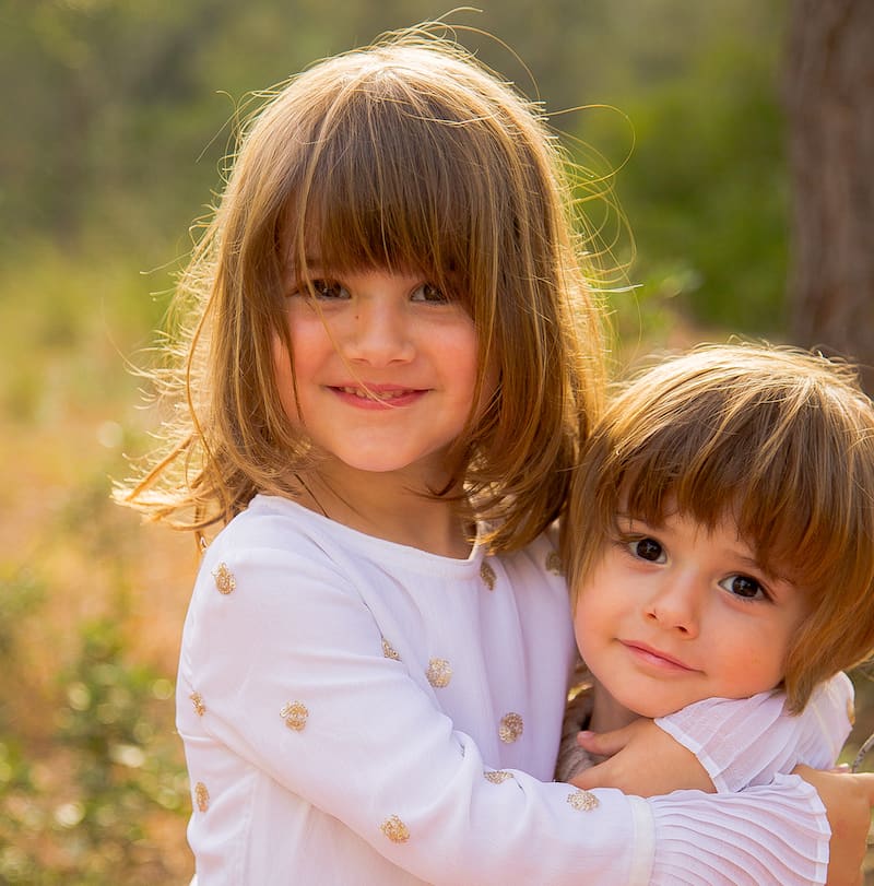 A portrait of two children