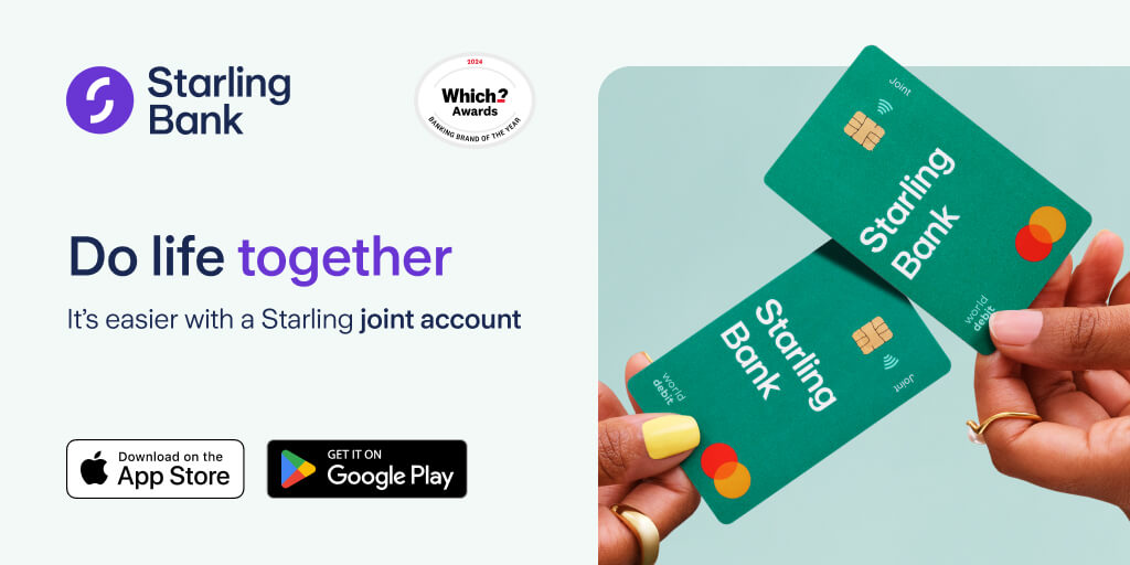 Joint bank account apply inapp today Starling Bank