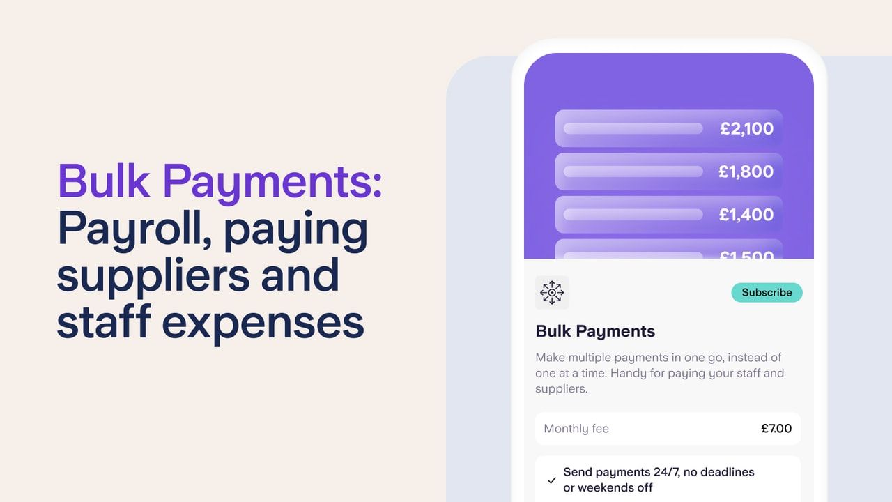 The Bulk Payments feature for limited companies header image