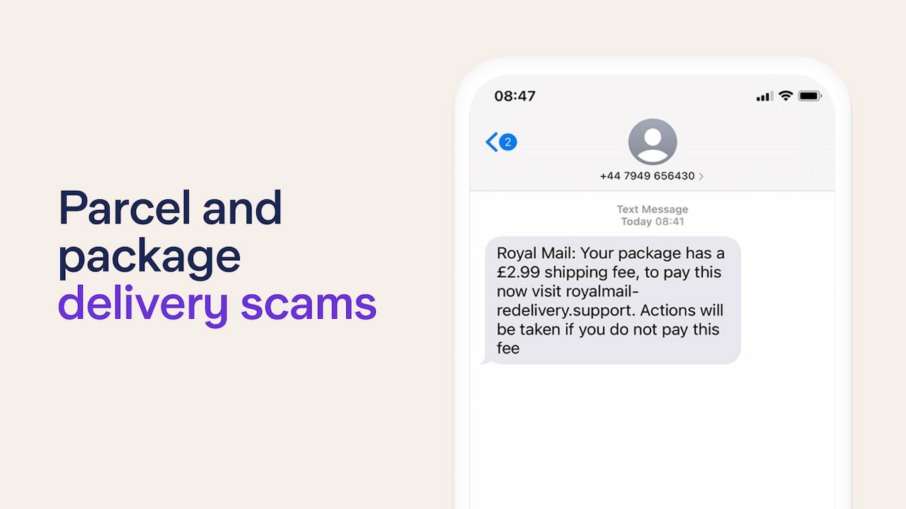 Parcel and package delivery scams header image