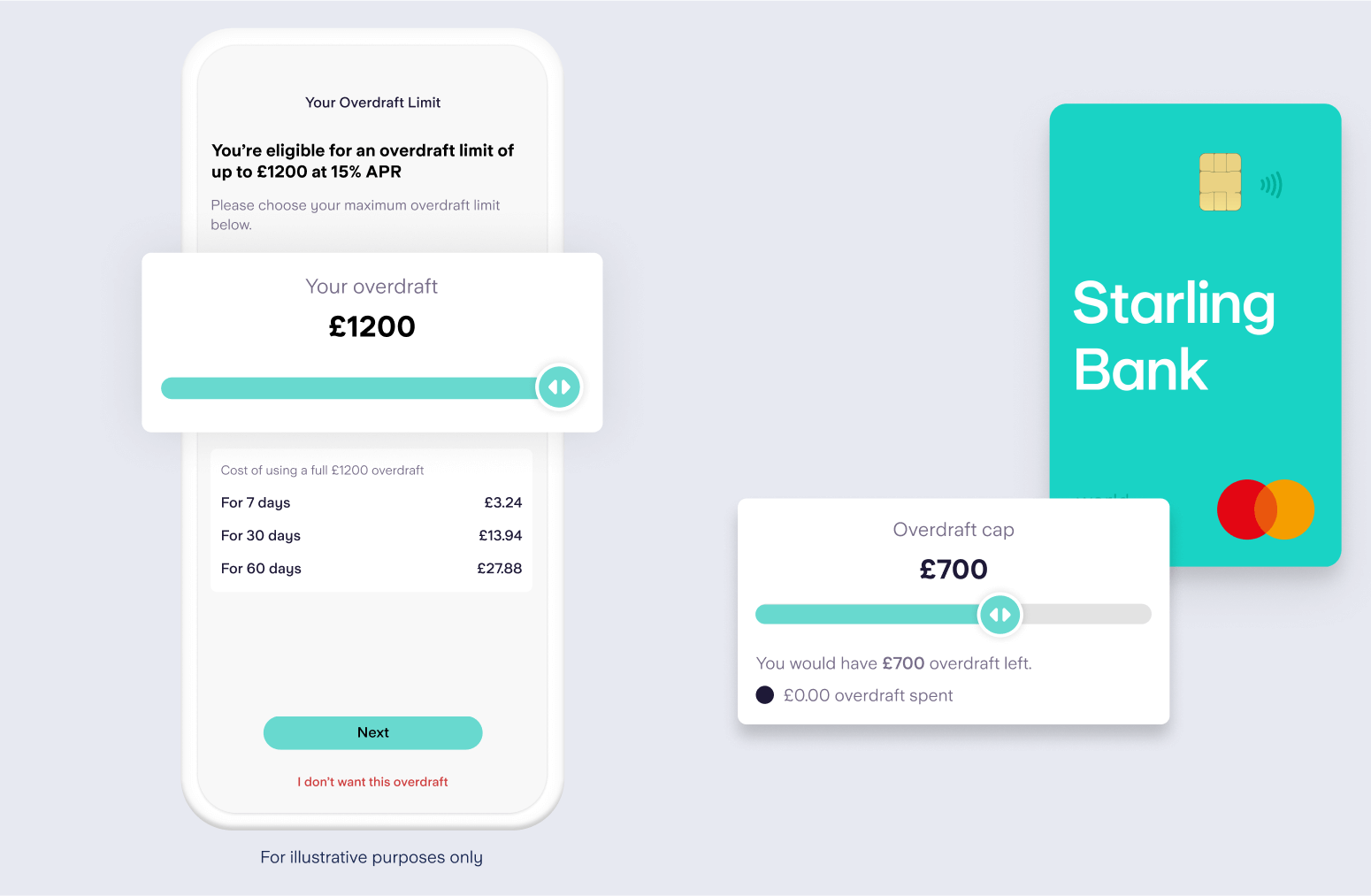 Starling app overdraft screen