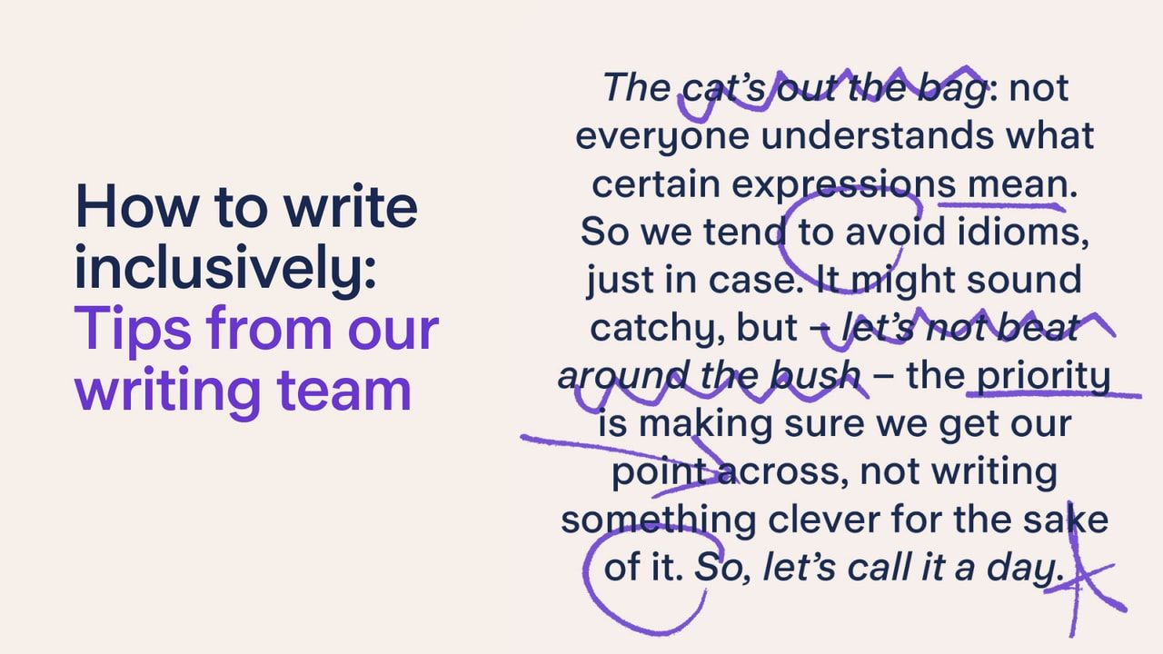 How to write inclusively: Tips from our writing team header image