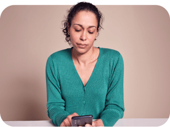 A lady using her phone