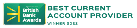 A picture of badge awarded to Starling Bank for being the Best Current Account Provider 2022