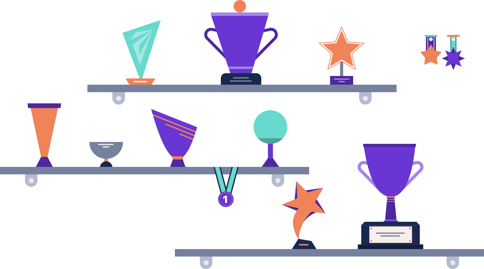 Awards and trophies illustration