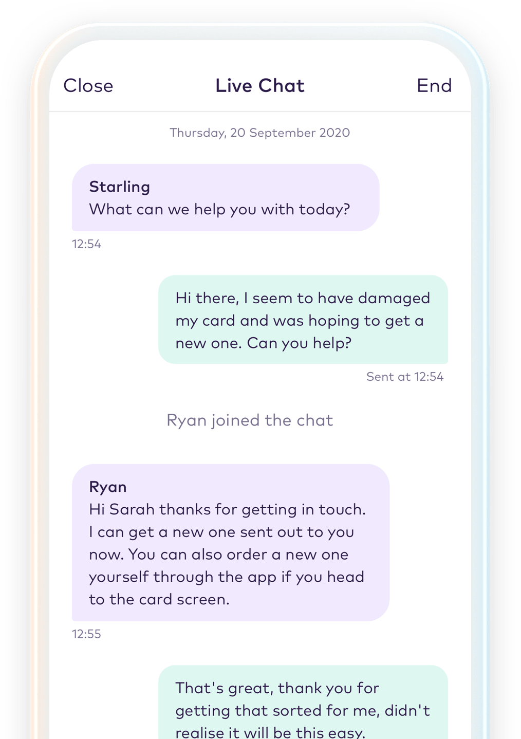 Starling customer service